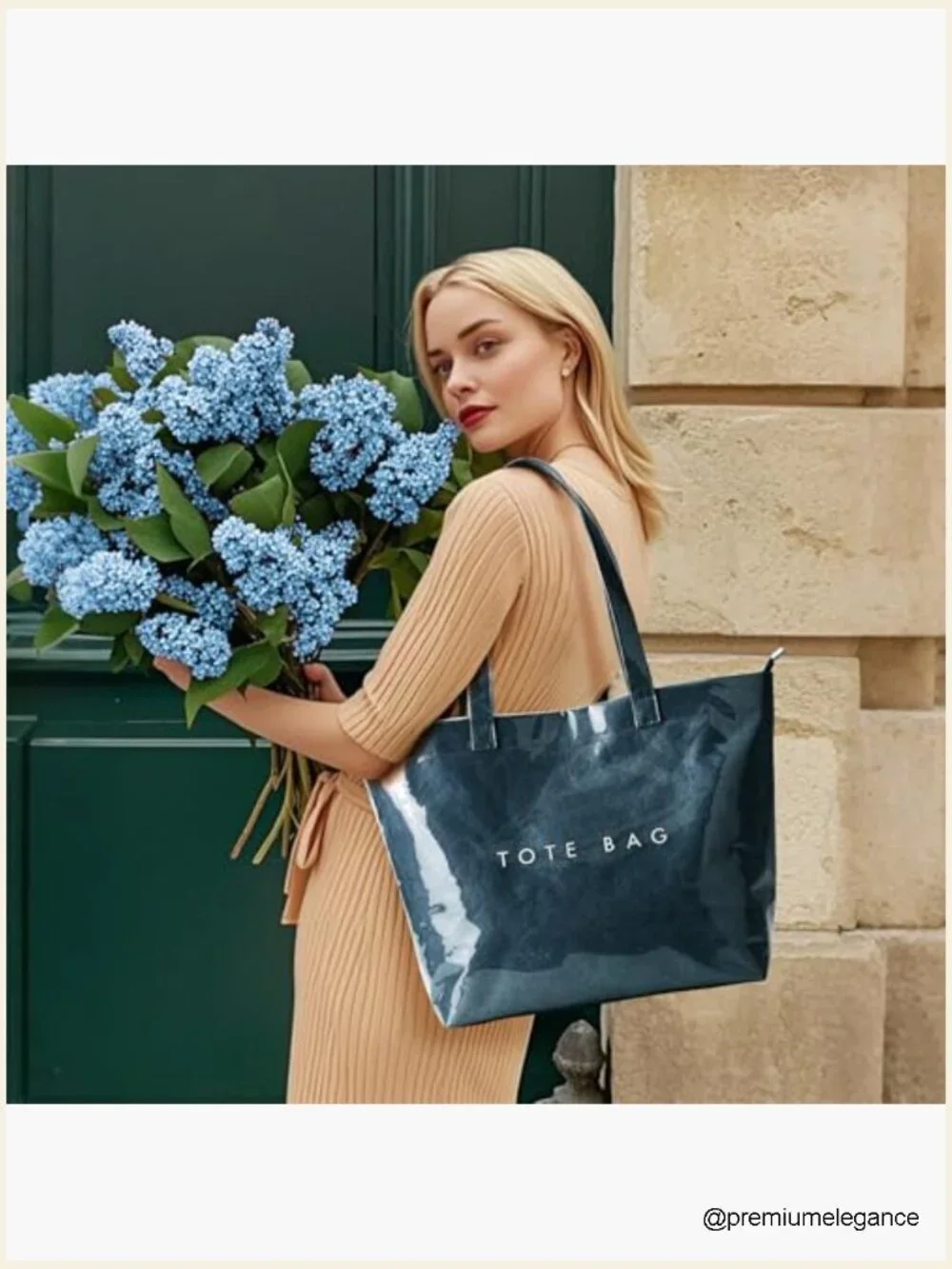 Clear TPU Tote Bag - Large Hobo Shoulder Bag for Travel Shopping Work